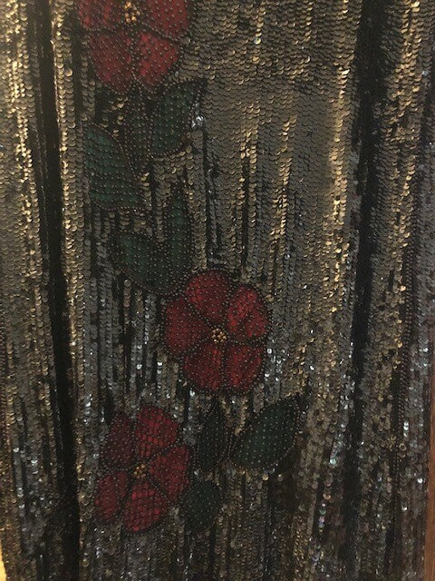 Antique 20s dress beaded, sequin, M
