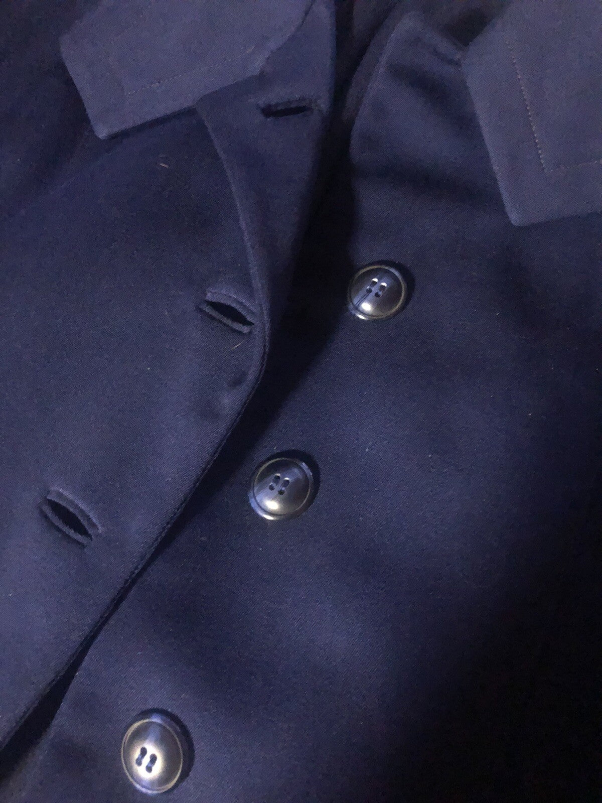 Vintage 1940s dark blue wool Gabardine  jacket M