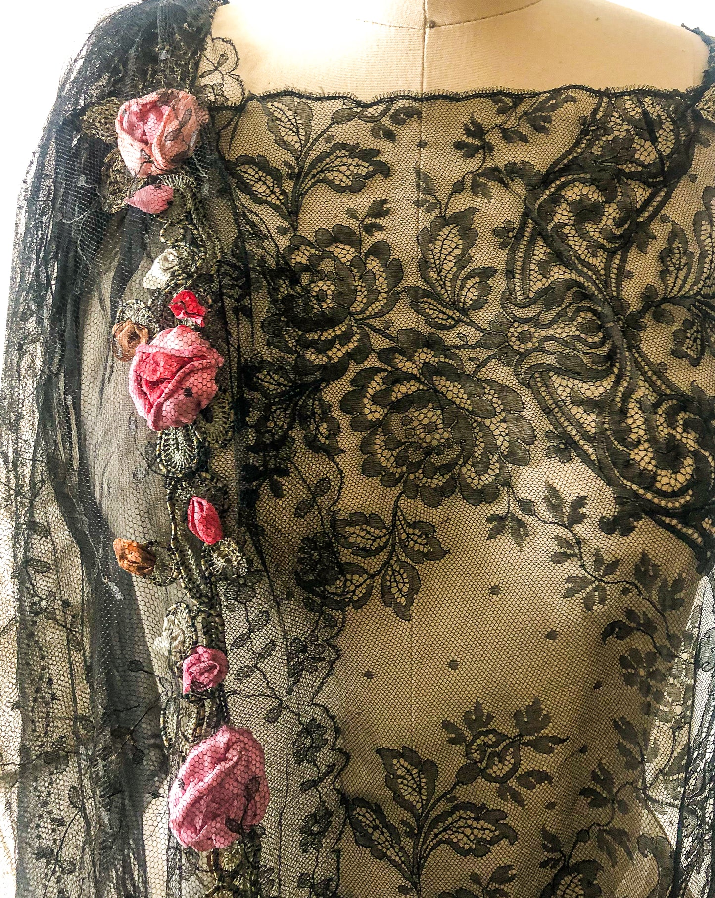 Original - overdress with cascading 3D floral vine