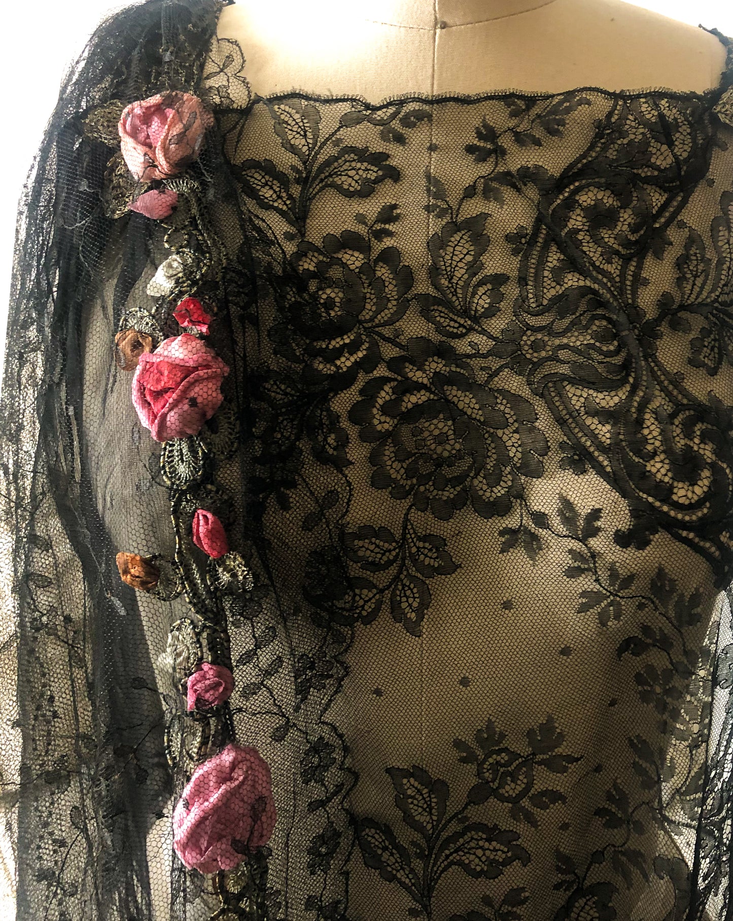 Original - overdress with cascading 3D floral vine