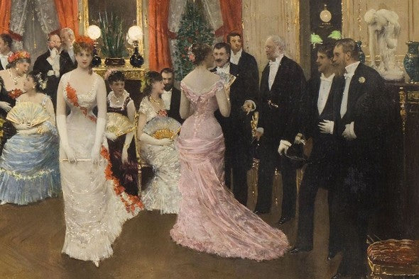 Authentic Victorian bustle wedding skirt, lace, embroidery, museum deaccession